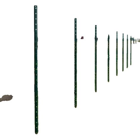 Postes para cercas, de metal resistente, versátiles para jardín y granja, color rojo. (1/2)