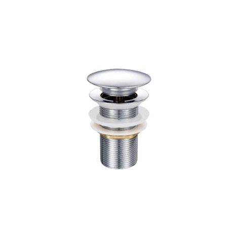 Bonde de Lavabo Pop-up, Vidage Clapet Push Open Pour Lavabo, Chrom G 1-1/4" – Sans trop-plein
