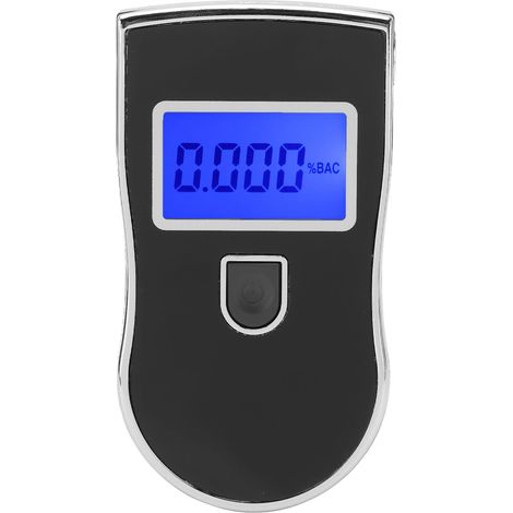 Éthylotest portable et pratique avec temps de réponse rapide, rétroéclairage rouge, affichage numérique et cinq embouts buccaux. (1/5)