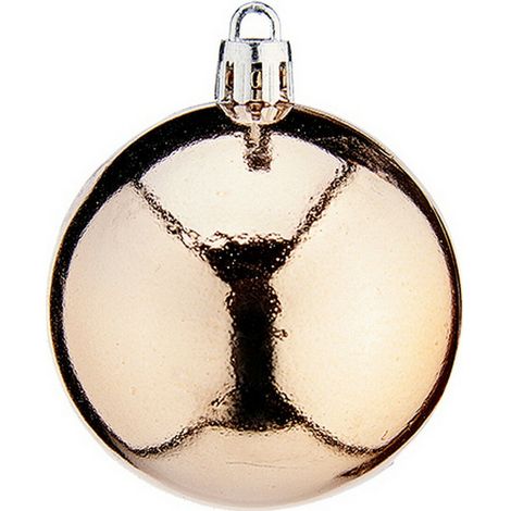 Palle di Natale - Ø 6 cm - PVC Champagne - Resistenti - Design Elegante