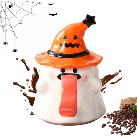 Gobelet d'Halloween pour - à thé avec couvercle - 450 ml - (1/5)