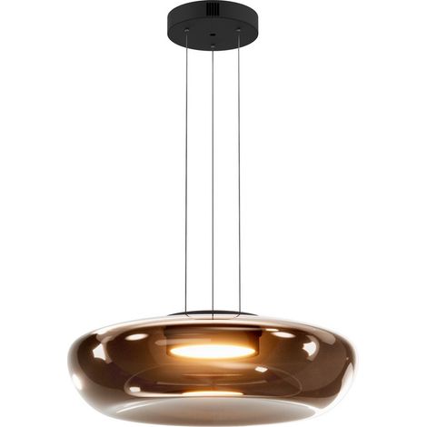 Maytoni Bassa Suspension cylindrique LED Bassa, noire, 3000K, à intensité variable