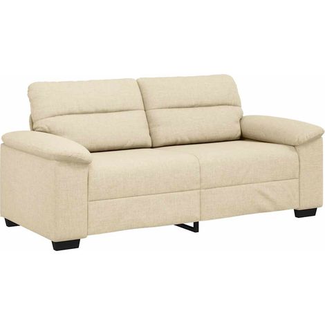 Divano a 2 Posti  Sofa Crema 180x81x84 cm in Tessuto (1/5)