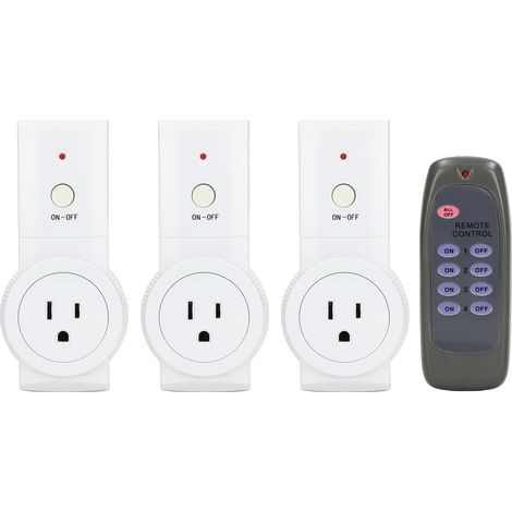 Prise intelligente sans fil avec télécommande, bloc secteur à batterie intégrée, prise de courant 120V, prise américaine. (1/5)