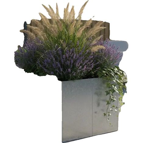 Gartenpflanzer, verzinkter Stahl, offenes Bodendesign, 40 x 80 x 80 cm, verstärkte Struktur, geeignet für Blumen und Gemüse (1/5)