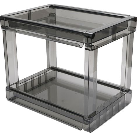 Étagère de rangement Design minimaliste en PET transparent noir pour bureau et cuisine (1/4)