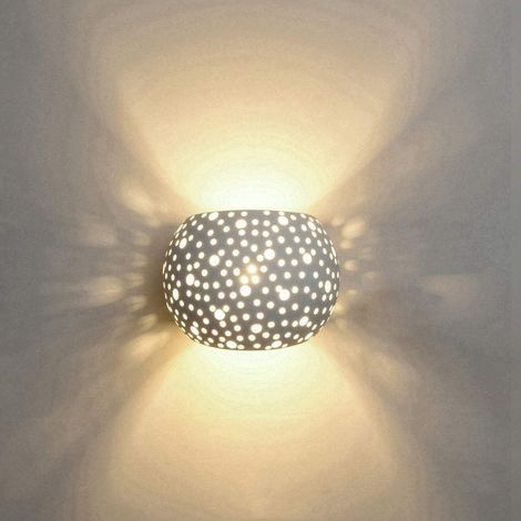Aplique de pared LED de 5 W, diseño moderno, iluminación dirigida hacia arriba y hacia abajo, aplique de interior, forma esférica redonda, luz blanca cálida. (1/4)