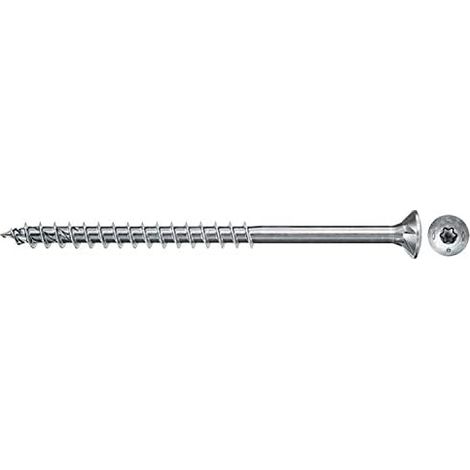 fischer Power-Fast II - caja de tornillos especiales para madera 4,5x45mm, para atornillado de maderas, conexión de maderas macizas o fijación de piezas a la madera,500 ud