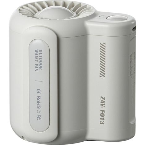 USB-wiederaufladbarer, tragbarer Hüftventilator, geräuschlos, tragbarer elektrischer Ventilator, handlicher, klingenloser Ventilator, Outdoor-Camping, Wandern, Sport, Hüftventilator