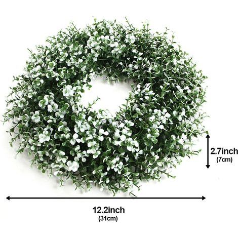 Guirnalda de simulación de Navidad - 31x31x7cm - Blanco (1/2)