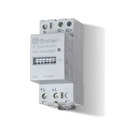 FINDER 7E1282300002 - Contatore Energia Finder Monofase 25A Display Meccanico DIN