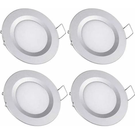 4 x Spot LED Encastrable 12V Trou 5865mm 3W 3200K Plafonnier Encastr pour Campingcar Bateau Caravane Van Yacht Blanc chaud YYV (1/4)