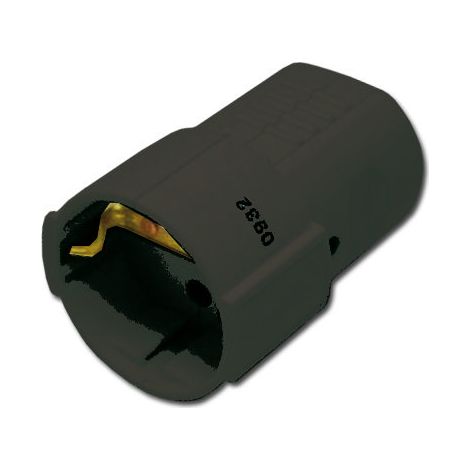 electricidad base aerea bipolar con tt negra blister 11011-50509