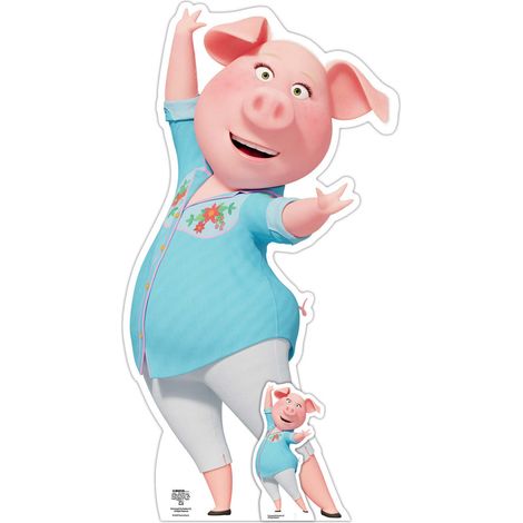 Figurine en carton Rosita Pig - Tous en Scène 2 - Haut 95 cm