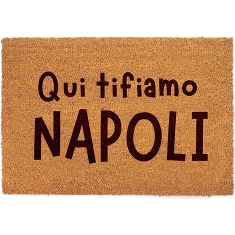 Lupia - Zerbino in fibra di cocco Naturale stampato 40x60 cm QUI TIFIAMO NAPOLI