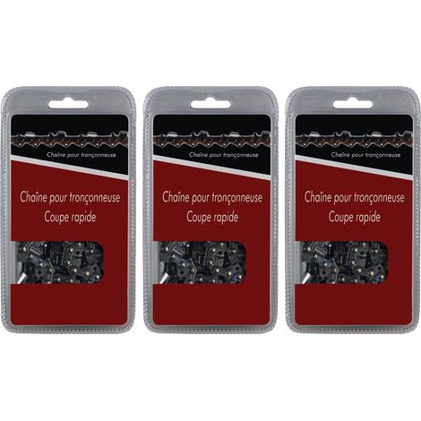 Juego de 3 cadenas de 66 eslabones - Compatible con las motosierras STIHL MS 291, 311 y 391