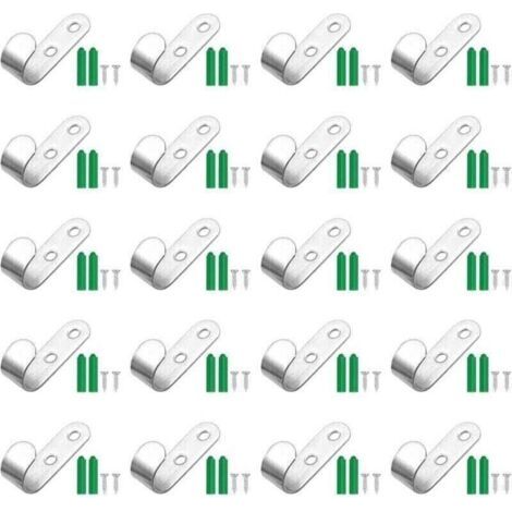 Lot de 20 Crochet Bache pour Bâche De Remorque, 44 x 21 x 16 mm Attache Bache, Crochet pour Bache pour Remorque, Accessoires De Remorque De Voiture (1/4)