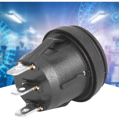 5 interrupteurs à bascule ronds noirs à 3 positions (ON/OFF/ON), 3 broches, 10 A/125 V ou 6 A/250 V (1/5)
