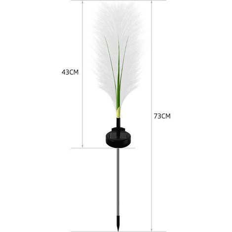 Lumières solaires pour jardin extérieur, 1 pièces lampe de jardin solaire à l'extérieur blanc chaud, lampe solaire étanche pour extérieures de la