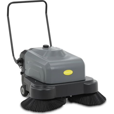 Balayeuse professionnelle sans fil 4 000 m²/h 2 brosses de 46 cm acier lldpe noir gris (1/5)