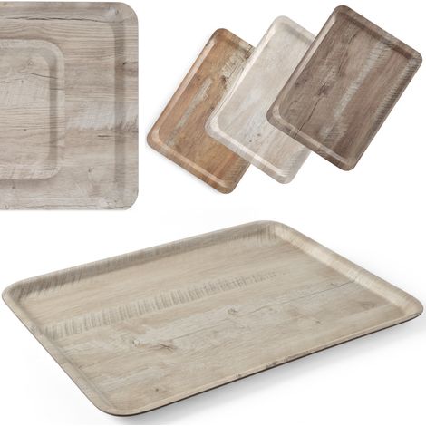 Plateau de service stratifié en bois clair 430 x 330 mm - Hendi 508862 (1/5)