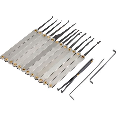 Ej.Life Lot de 12 crochets de serrure en acier inoxydable pour débutants et professionnels