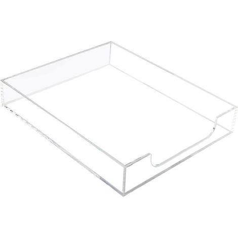Organiseur de bureau en acrylique pour courrier, plateau de rangement (1/5)