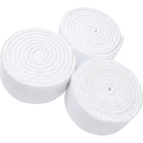 Adsamm® / 3 x rotoli di feltro autoadesivo/Bianco / 29x1000 mm/Nastro/feltro adesivo da 3.5 mm di spessore in nastro/pad protettivi per arredi (1/5)