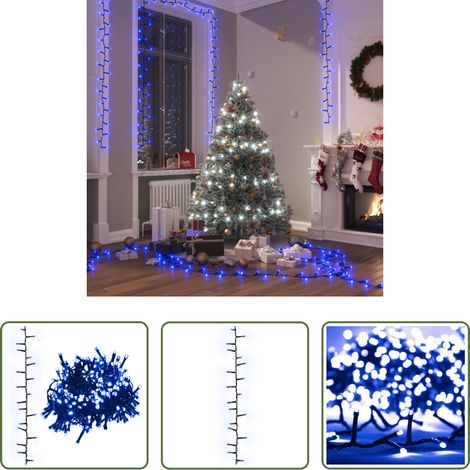 vidaXL Blau - LED-Lichterkette mit 3000 LEDs Blau 65 m PVC