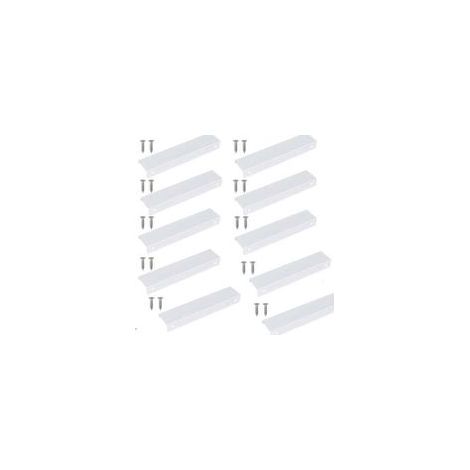 10 maniglie invisibili per cucina, 150 mm, maniglie invisibili per mobili da cucina, maniglie bianche per mobili, ideali per uno stile pulito e moderno, per armadi, cassettiere e cassetti da cucina - (1/4)