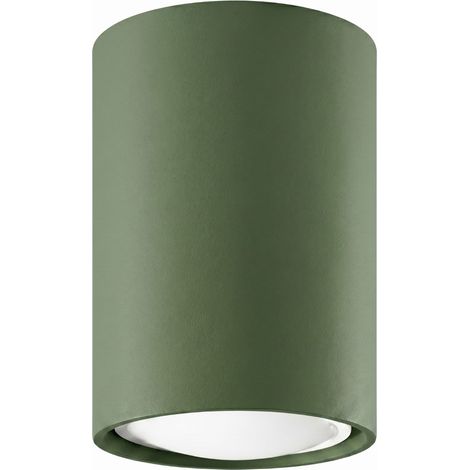 Plafoniere LAGOS verde oliva 6x10x6cm Acciaio Sollux (1/5)