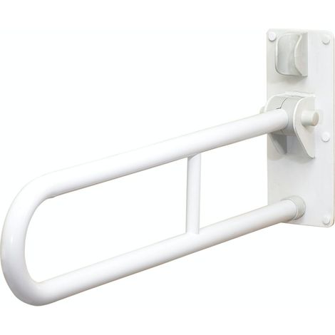 AKW 1800 Series Folding Support Grab Rail 765mm Length White (1/4)