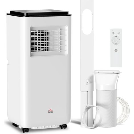 Aire Acondicionado Portátil 10000 BTU 2900W Enfriador Ventilador Deshumidificador 5 en 1 con Control Remoto Encendido/Apagado Temporizador 24h