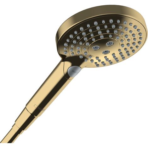 Hansgrohe Raindance Select S - Handbrause, 3 Strahlarten, EcoSmart+, Goldoptik poliert 26516990 (1/2)
