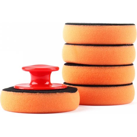 Juego de esponjas para encerar y pulir con mango de 125 mm, 5 unidades, amio-02903 (1/5)
