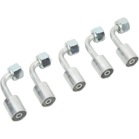 Raccord coudé 90° universel pour climatisation auto, 10 pièces en aluminium, connecteur d'angle pour véhicules (1/5)