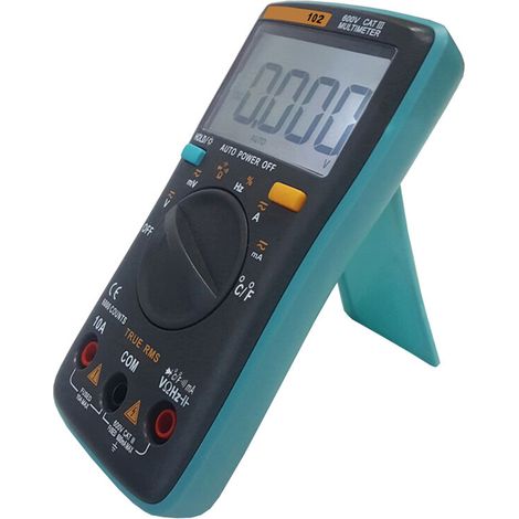 RICHMETERS RM102 True RMS Multifunctional LCD Digital Multimeter DMM DC Voltage AC Current Resistance Diode Capacitance Temperature Tester Automatic Polarity Identification (1/5)