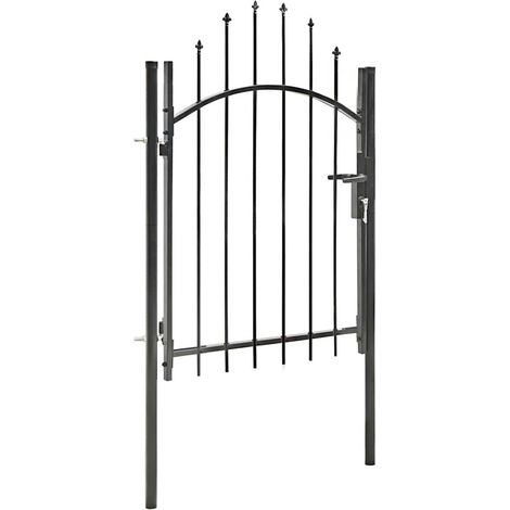 Garden Gate Woerden Steel 1x1.25 m Black vidaXL