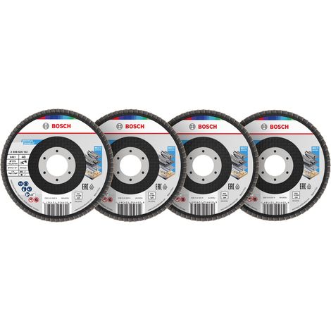 Lot de 60 disques à lamelles pour acier, aluminium, diamètre 115 mm, grain 40, 60, 80, 120, accessoires pour grande meuleuse d'angle (1/5)