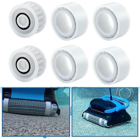 Zoternen Lot de 4 roues de guidage avec 2 pièces de rechange pour poulie 3884997-R6 compatibles avec pour Dolphin, pour Nautilus CC Plus M200/M400/M500 et Dx3/Dx4/Dx6 Premier Accessoires de nettoyage (1/5)