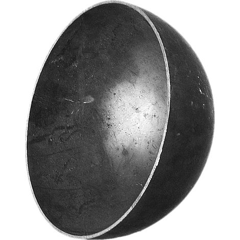 Mezza sfera cava di Ø40mm e spessore 3mm - Non forata - Ferro battuto per saldatura