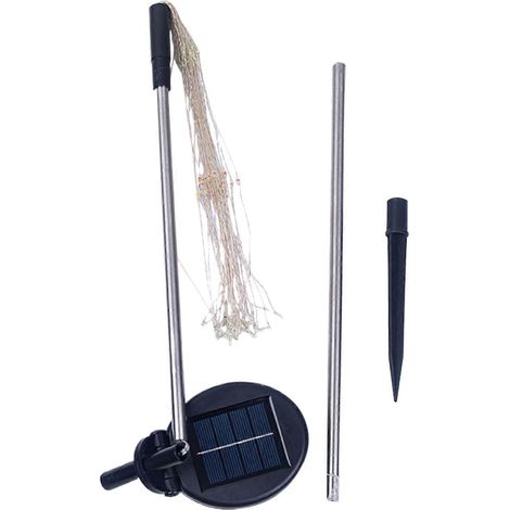 Lampe solaire de jardin avec effet feu d'artifice au sol pour terrasse, éclairage LED solaire résistant aux intempéries pour fleurs et feux d'artifice