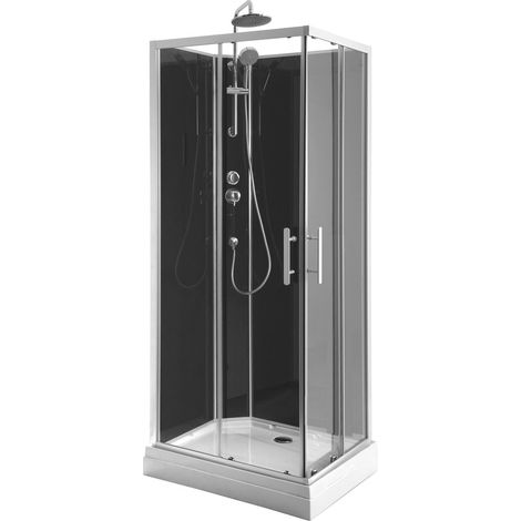 Cabine de douche rectangulaire GRANVIK 700x900x2180mm, verre transparent (1/3)