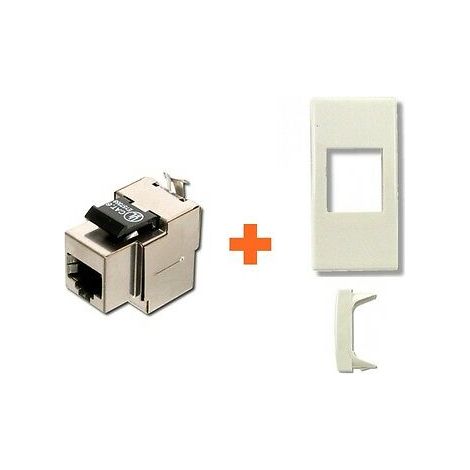 Keystone presa jack rete rj45 cat.6 stp schermata compatibile Legrand Cross