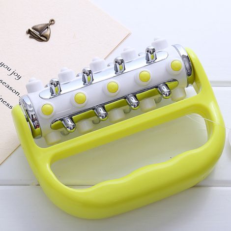Rouleau de massage portable pour le relâchement des fascias, appareil anti-cellulite au design ergonomique pour soulager la douleur et améliorer la circulation, outil de drainage lymphatique.-AquaForg
