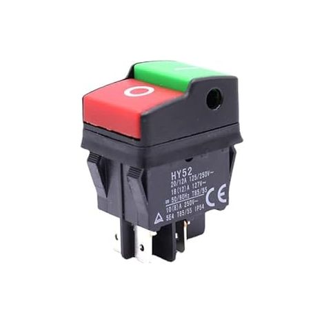 Interrupteur à bouton-poussoir à 4 broches AC 125/250 V 20/12 A 5E4 T85/55 IP54 pour appareils électriques ménagers (1/5)