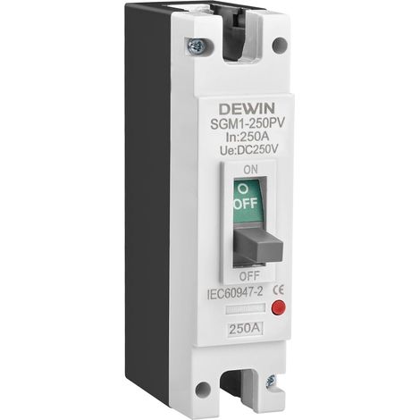DC 250A Circuit Breaker DC Housing MCCB Solar Battery Main Switch Battery Disconnector 1P 250A 250V (1/5)