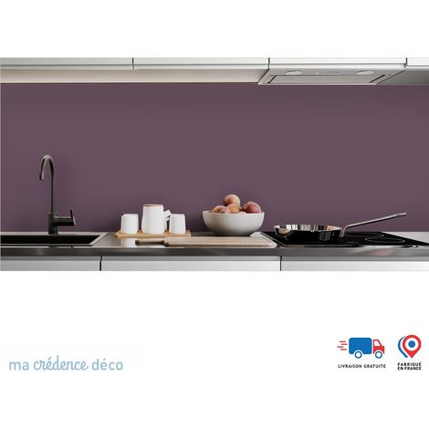 Crédence : Mûre nacré RAL 4012 - Alu composite - 120 - 60 (1/3)