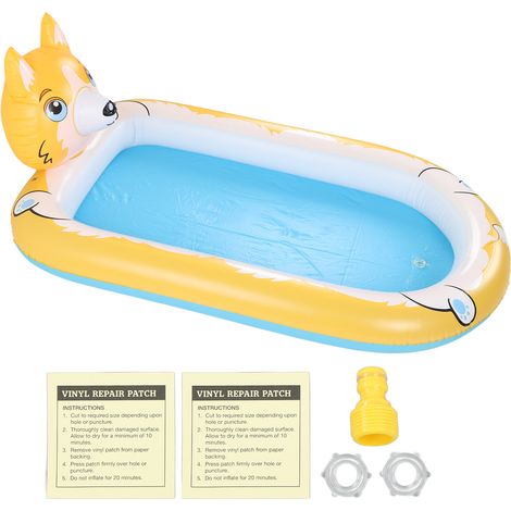 Piscine gonflable avec arroseurs en PVC pour enfants, tapis de jet d'eau mignon, jouet fontaine pour jardin et chiot (1/5)