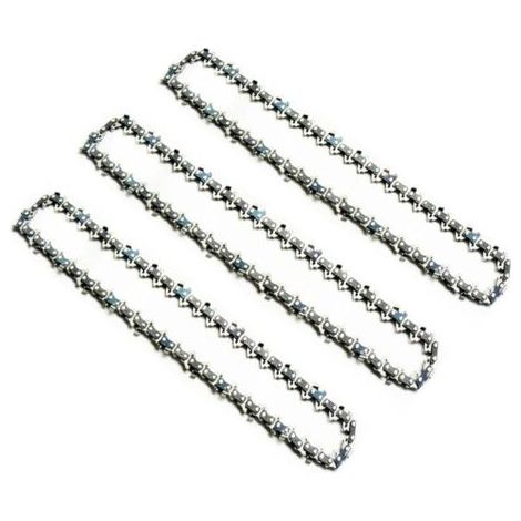 Paquet de 3 chaînes de tronçonneuse de 20 po, angle droit de 325,063 po, 38 lames,76 sections accessoires pour scies à huile.